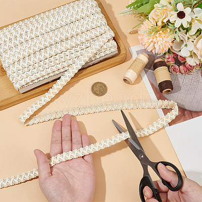 15 Yards Imitation Leather Braided Lace Ribbon WL-WH0003-02F-1