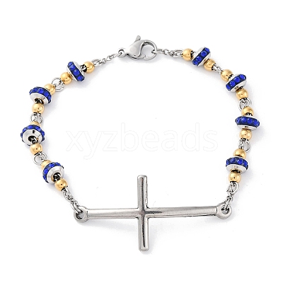 201 Stainless Steel Link Chain Bracelets BJEW-A032-01GP-02-1
