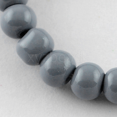 Painted Glass Bead Strands DGLA-S071-8mm-10-1