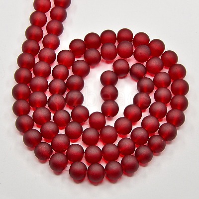 Baking Paint Transparent Glass Bead Strands X-GLAA-S031-10mm-14-1