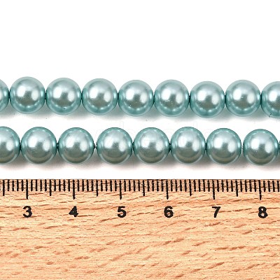 Eco-Friendly Dyed Glass Pearl Round Beads Strands HY-A002-8mm-RB106-1