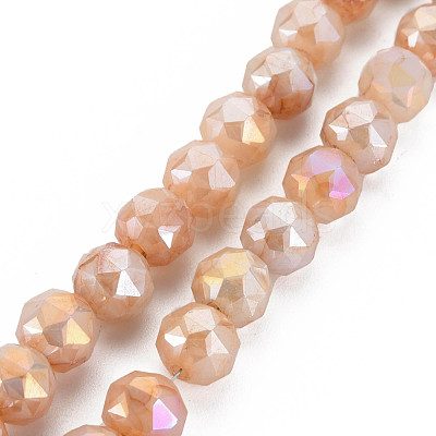 Electroplate Glass Beads Strands EGLA-T008-025A-1