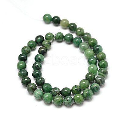 Natural West African Jade Round Beads Strands G-P075-03-8mm-1