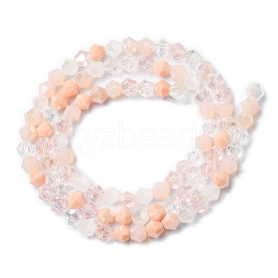 Electroplate Glass Beads Strands X-EGLA-D018-02A-1