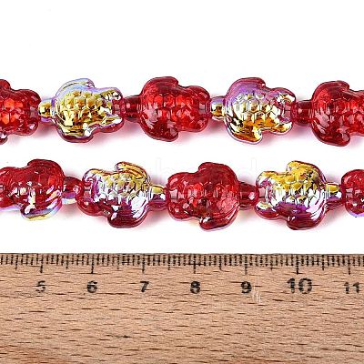 Electroplate Transparent Glass Beads Strands EGLA-N055-04A-04-1
