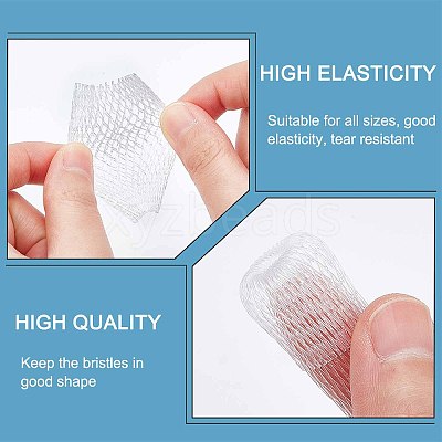 PE Makeup Brush Protector Reusable Expandable Mesh Cover MRMJ-WH0012-51-1
