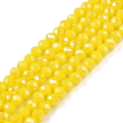 Electroplate Glass Beads Strands EGLA-A044-P3mm-A04-1