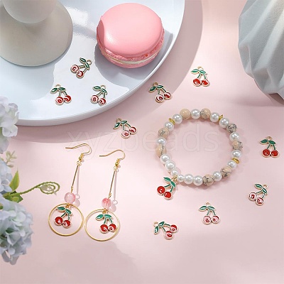 60Pcs Alloy Enamel Pendants ENAM-SC0003-86-1
