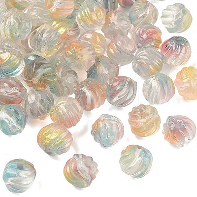 Two-tone Transparent Glass Beads GLAA-H041-02A-1