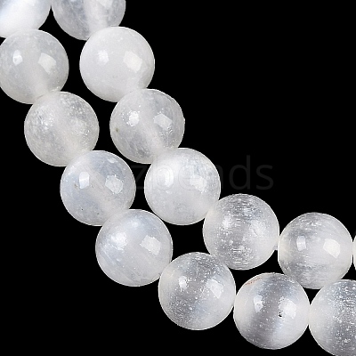 Natural Selenite Beads Strands X-G-G167-A01-01-1