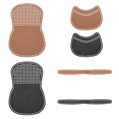 2 Sets 2 Colors PU Leather Basket Bottoms DIY-CA0001-72-1