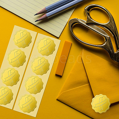 Self Adhesive Gold Foil Embossed Stickers DIY-WH0211-172-1