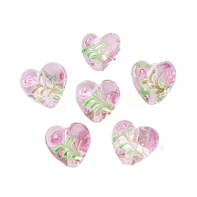 Handmade Transparent Lampwork Beads BLOW-D300-07G-1