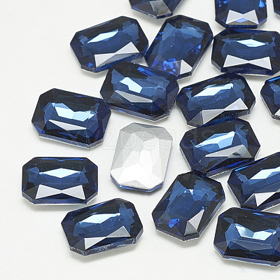 Pointed Back Glass Rhinestone Cabochons RGLA-T079-10x14mm-13-1
