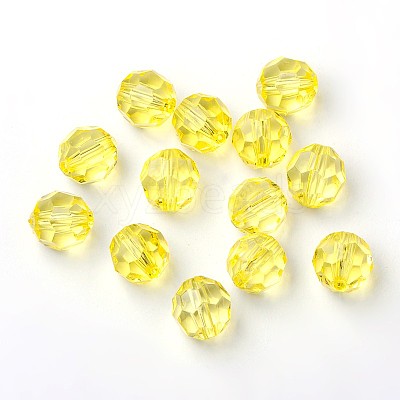 Transparent Acrylic Beads PL505Y-10-1