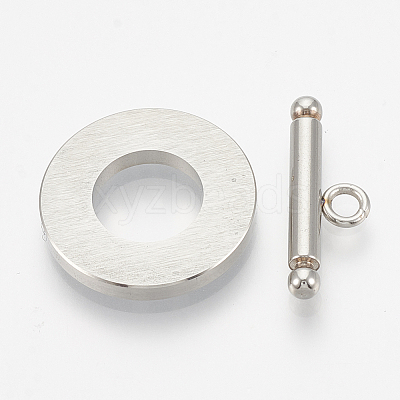 201 Stainless Steel Toggle Clasps LS-STAS-T037-06A-1