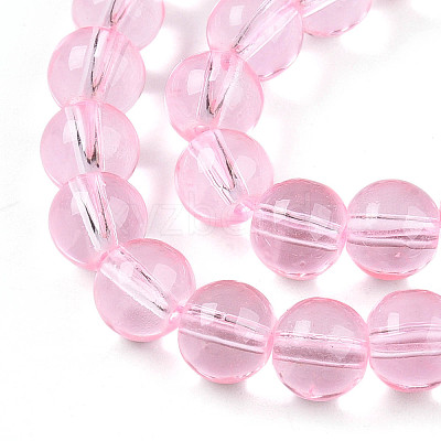 Baking Paint Transparent Glass Beads Strands DGLA-N006-8mm-01-1