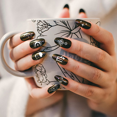 Stainless Steel DIY Nail Art Templates MRMJ-WH0092-011-1