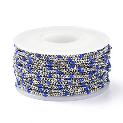 304 Stainless Steel Enamel Curb Chains CHS-P013-01P-09-1