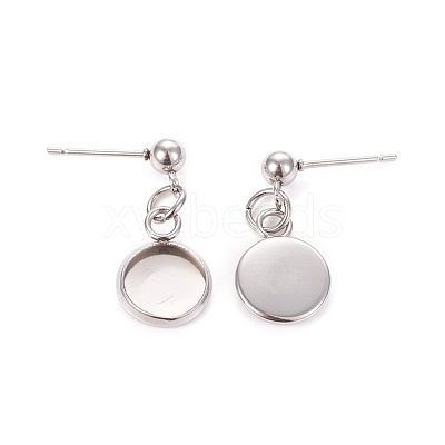 Tarnish Resistant 304 Stainless Steel Stud Earring Settings LS-STAS-L226-019I-P-1