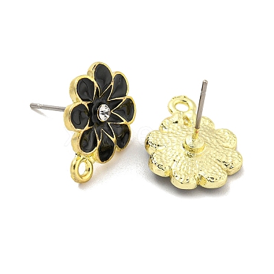 Rack Plating Alloy Stud Earring Finding FIND-C053-07G-03-1