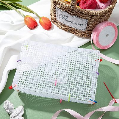 Plastic Mesh Canvas Sheets DIY-WH0257-33-1