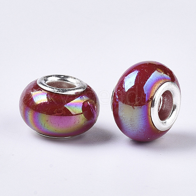 Opaque Resin European Beads RPDL-T038-007F-1