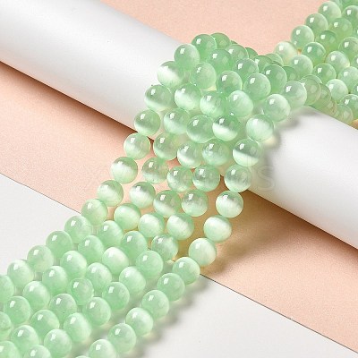 Natural Selenite Beads Strands G-P493-01H-1