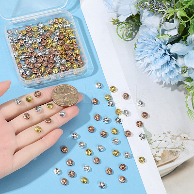 180Pcs 3 Colors Tibetan Style Alloy Beads FIND-PA0001-53-1