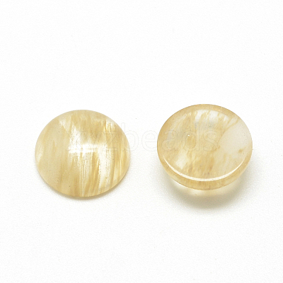 Watermelon Stone Glass Cabochons X-G-R416-8mm-39-1
