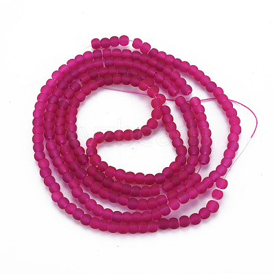 Baking Paint Transparent Glass Bead Strands X-GLAA-S031-4mm-39-1