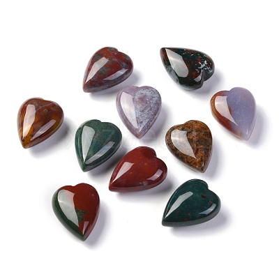 Natural Ocean Jasper Heart Love Stone G-H259-02-1