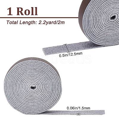 Flat Microfiber Imitation Leather Cord LC-WH0006-07A-03-1