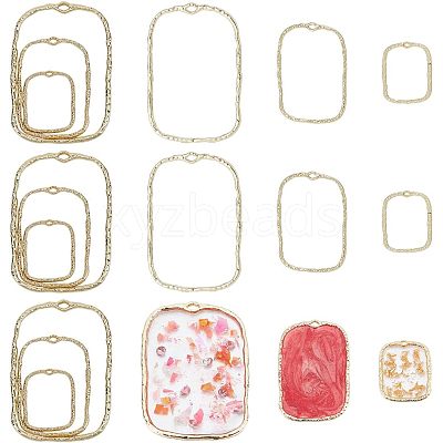36Pcs 3 Styles Alloy Open Back Bezel Pendants FIND-CA0006-07-1