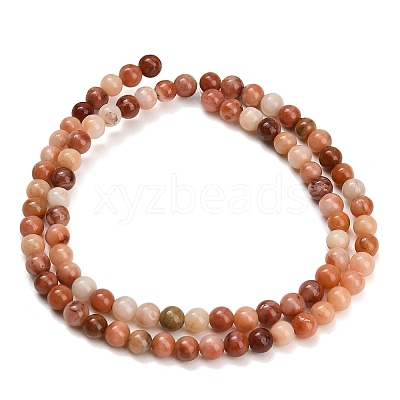 Natural Orange Aventurine Beads Strands G-P257-05-4mm-1