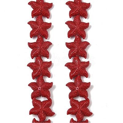Synthetic Coral Dyed Carved Beads Strands CORA-K009-06C-05-1