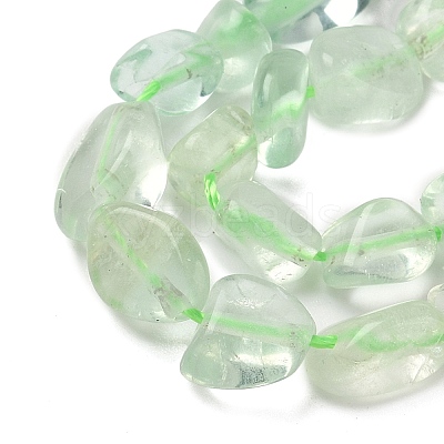 Natural Green Fluorite Beads Strands G-D339-A02-1