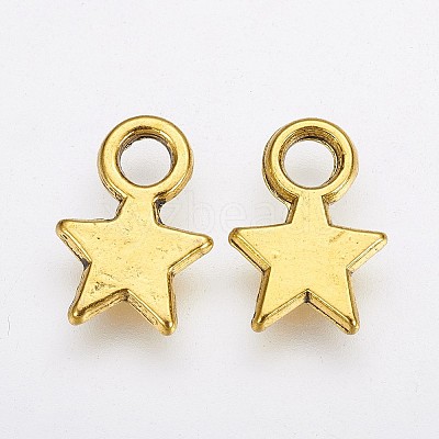 Tibetan Style Alloy Charms TIBEP-A123046-AG-FF-1