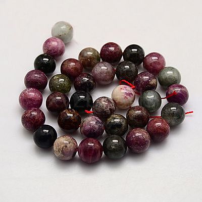 Natural Tourmaline Beads Strands X-G-G446-4mm-03-1