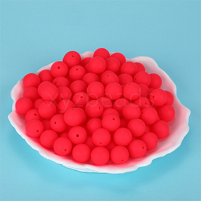Round Silicone Focal Beads SI-JX0046A-03-1