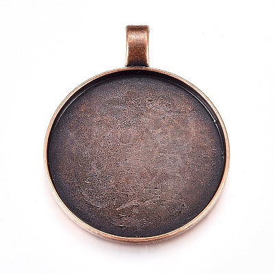 Alloy Pendant Cabochon Settings PALLOY-S602-R-LF-1