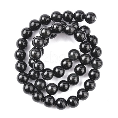 Natural Obsidian Bead Strands X-G-R173-8mm-02-1