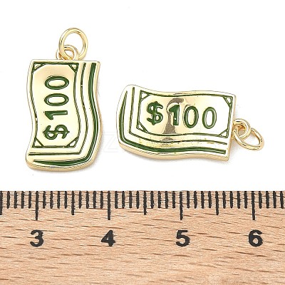 Brass Enamel Pendants KK-F933-11G-1