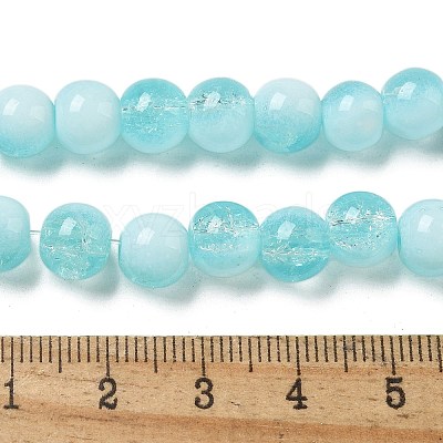 Crackle Glass Beads Strands GLAA-U001-8mm-08-1