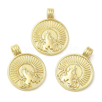 Rack Plating Brass Pendants KK-C030-30B-G-1