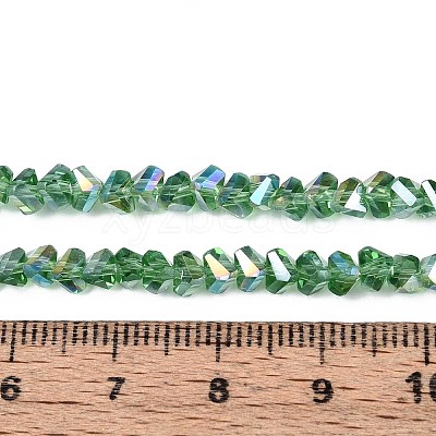 Electroplate Transparent Glass Beads Strands GLAA-N021-4mm-27-1