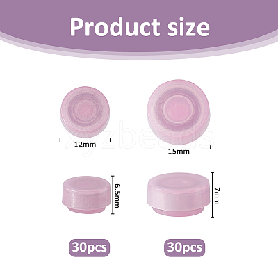 60Pcs 2 Styles Iron with Plastic Cabochons KY-FH0001-51A-1