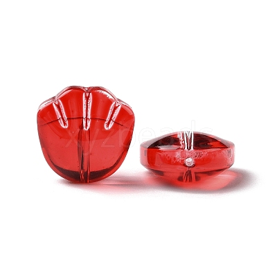 Transparent Spray Painted Glass Beads GLAA-I050-12I-1