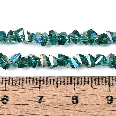 Electroplate Transparent Glass Beads Strands X-GLAA-N021-4mm-05-1