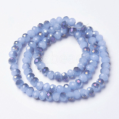 Electroplate Glass Beads Strands EGLA-A034-J4mm-F06-1